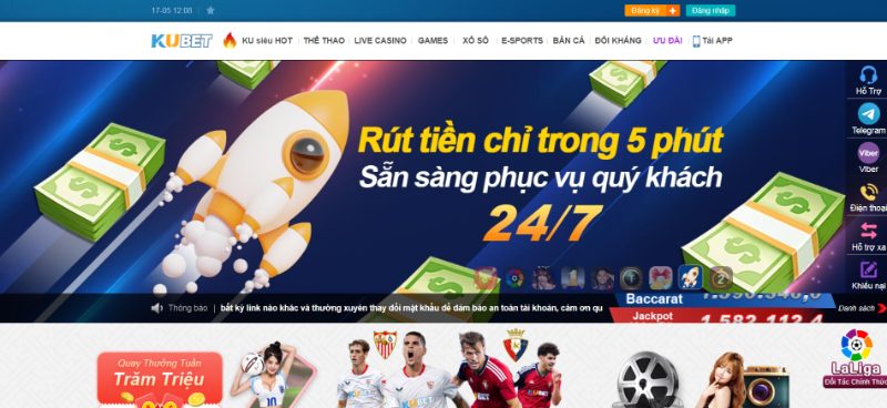 Truy cập trang chính thức Kubet